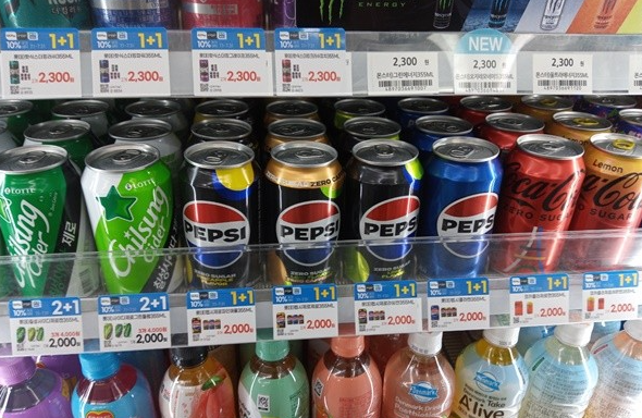 편의점에 판매 중인 제로음료
